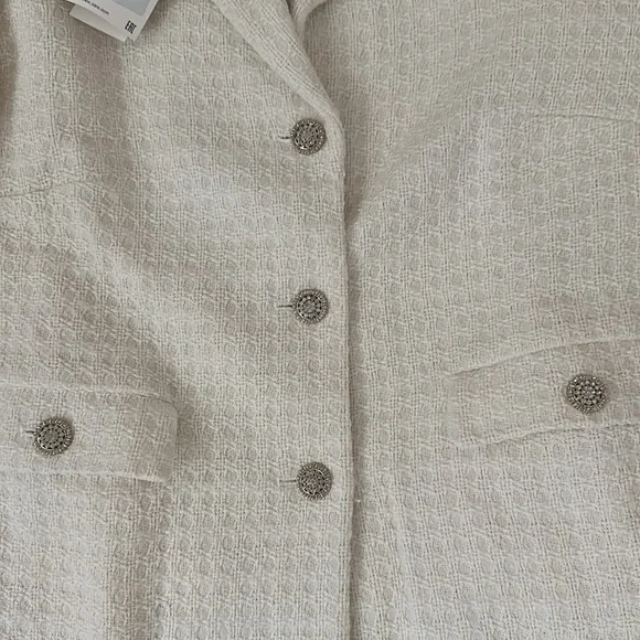 NWT ZARA Jewel button Tweed Blazer / Medium - Picture 3 of 3